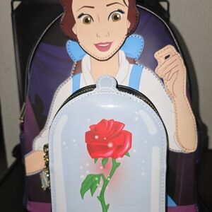 Loungefly Disney Belle Enchanted Rose Mini Backpack